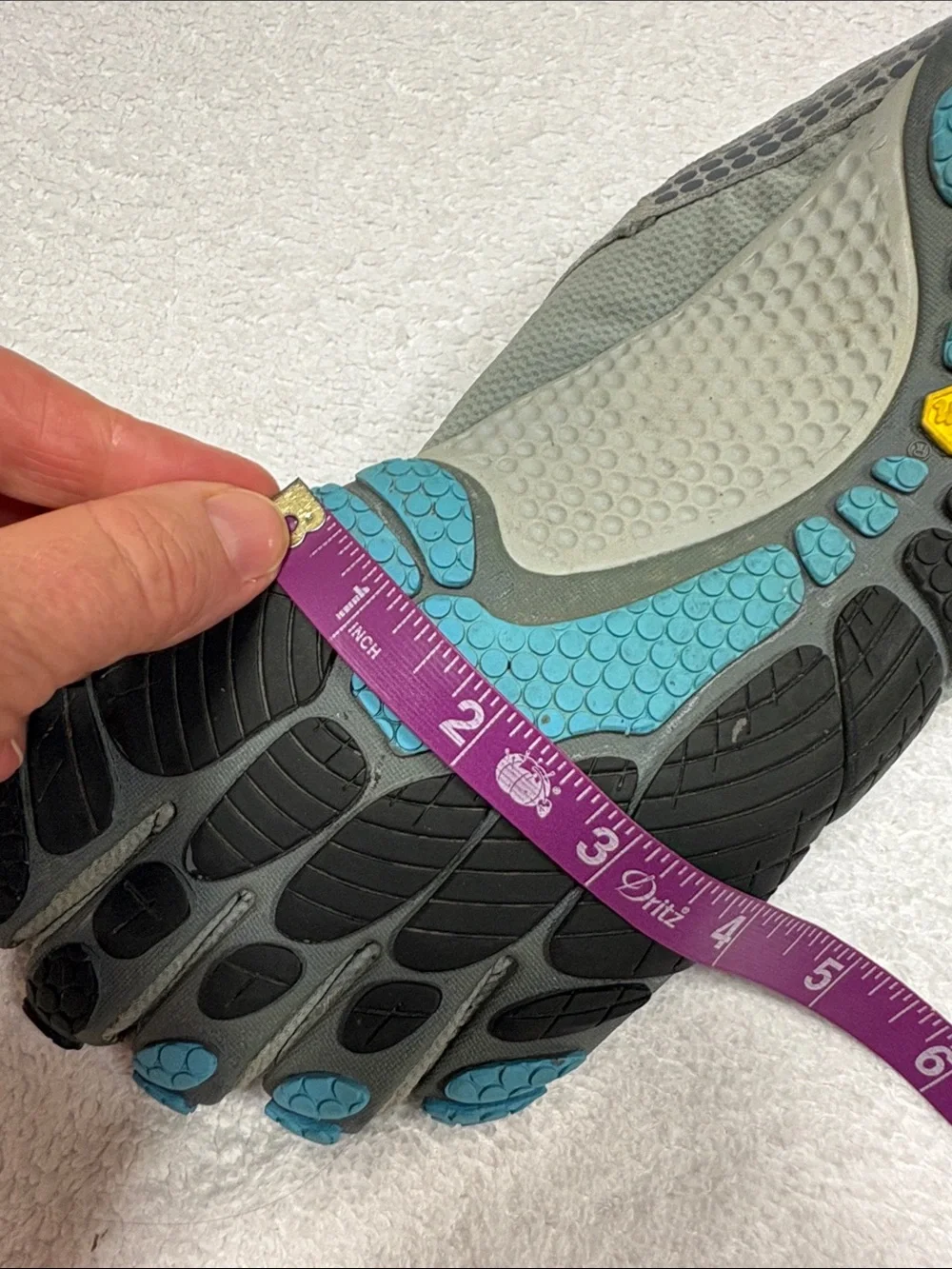 Vibram Fivefingers Womens Bikila LS Barefoot Running Gray Blue Size 8 eur 40